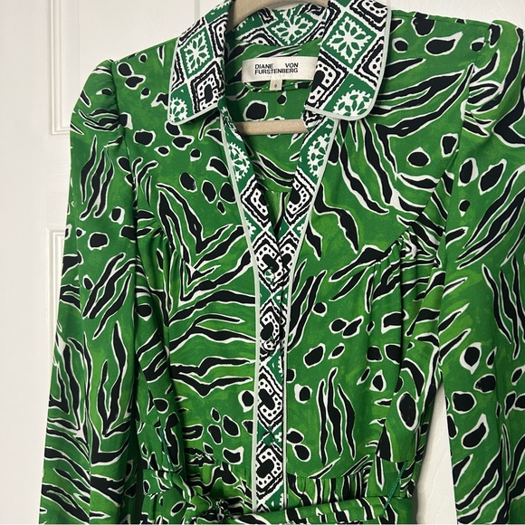 Diane Von Furstenberg Alea Printed Crepe Midi Dress - Picture 6 of 15